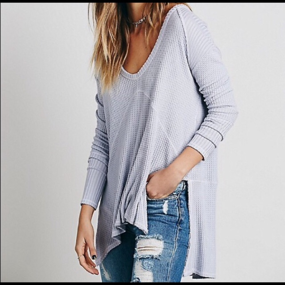 Free People DRIPPY THERMAL SUNSET PARK TOP